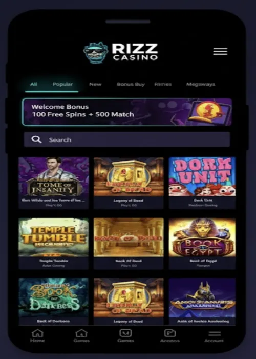 Application mobile casino download Rizz Casino